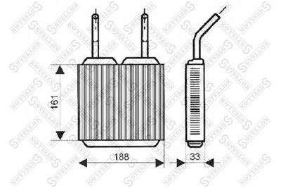Heat Exchanger, interior heating STELLOX 10-35045-SX