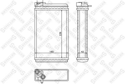 Heat Exchanger, interior heating STELLOX 10-35046-SX