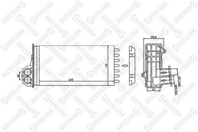 Heat Exchanger, interior heating STELLOX 10-35047-SX