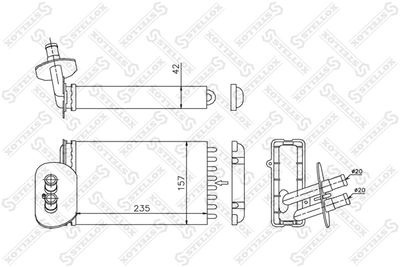Heat Exchanger, interior heating STELLOX 10-35048-SX