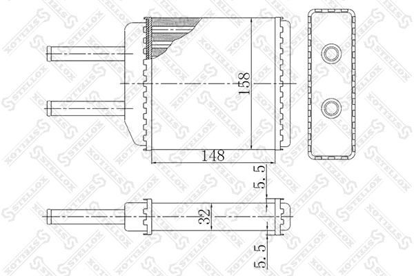STELLOX 10-35050-SX Heat Exchanger, interior heating