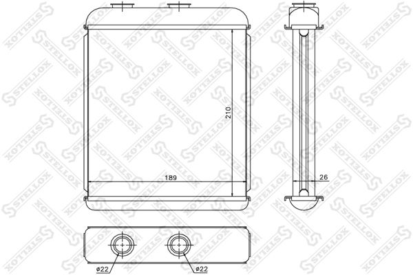 STELLOX 10-35051-SX Heat Exchanger, interior heating