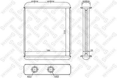 Heat Exchanger, interior heating STELLOX 10-35051-SX