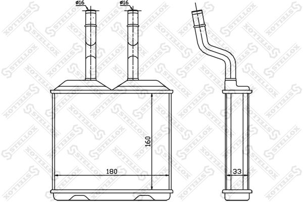 STELLOX 10-35055-SX Heat Exchanger, interior heating