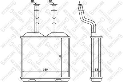 Heat Exchanger, interior heating STELLOX 10-35055-SX