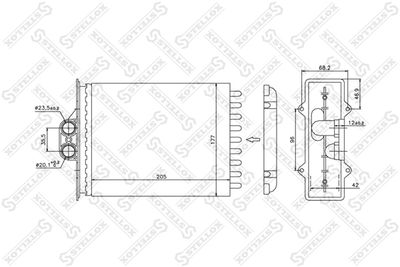 Heat Exchanger, interior heating STELLOX 10-35056-SX