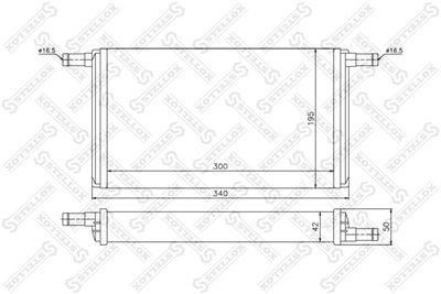 Heat Exchanger, interior heating STELLOX 10-35064-SX