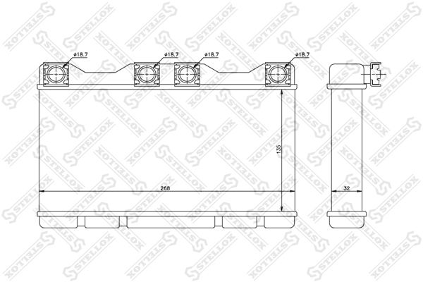 STELLOX 10-35068-SX Heat Exchanger, interior heating