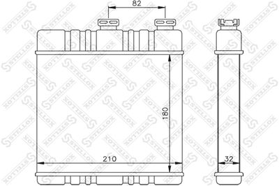 Heat Exchanger, interior heating STELLOX 10-35071-SX