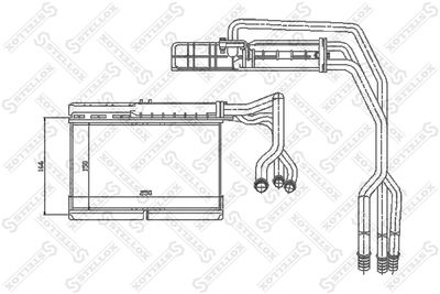 Heat Exchanger, interior heating STELLOX 10-35073-SX