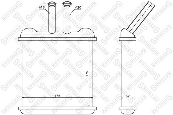 STELLOX 10-35074-SX Heat Exchanger, interior heating