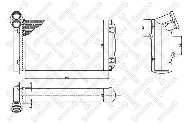 STELLOX 10-35075-SX Heat Exchanger, interior heating