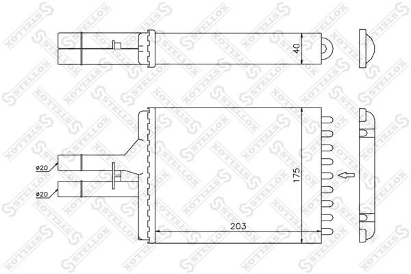STELLOX 10-35076-SX Heat Exchanger, interior heating