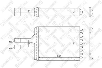 Heat Exchanger, interior heating STELLOX 10-35076-SX