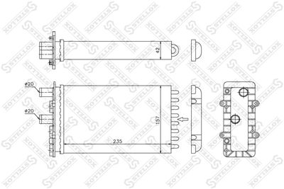 Heat Exchanger, interior heating STELLOX 10-35079-SX