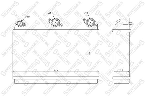 STELLOX 10-35080-SX Heat Exchanger, interior heating