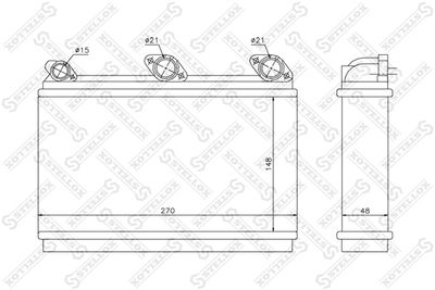 Heat Exchanger, interior heating STELLOX 10-35080-SX