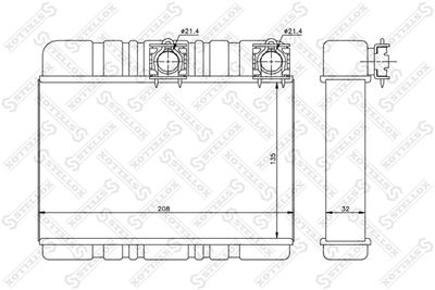 Heat Exchanger, interior heating STELLOX 10-35081-SX