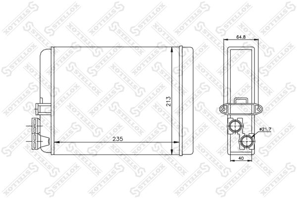 STELLOX 10-35087-SX Heat Exchanger, interior heating