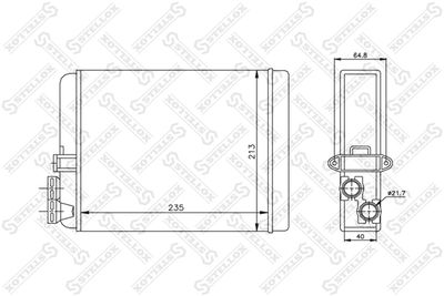 Heat Exchanger, interior heating STELLOX 10-35087-SX