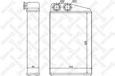 Heat Exchanger, interior heating STELLOX 10-35097-SX