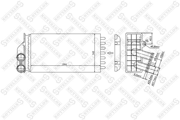 STELLOX 10-35103-SX Heat Exchanger, interior heating