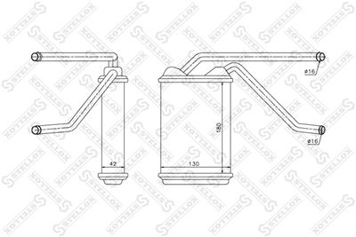 Heat Exchanger, interior heating STELLOX 10-35104-SX