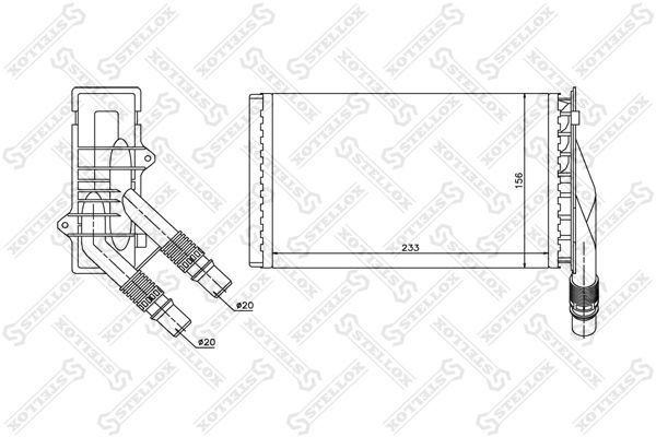 STELLOX 10-35107-SX Heat Exchanger, interior heating