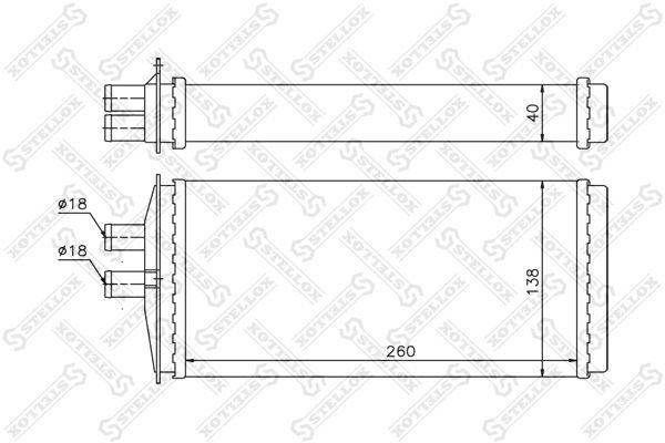STELLOX 10-35109-SX Heat Exchanger, interior heating