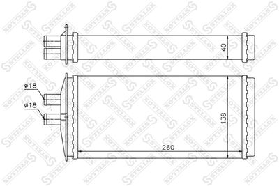 Heat Exchanger, interior heating STELLOX 10-35109-SX