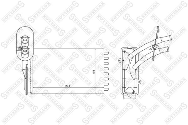 STELLOX 10-35116-SX Heat Exchanger, interior heating