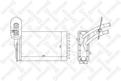 Heat Exchanger, interior heating STELLOX 10-35116-SX