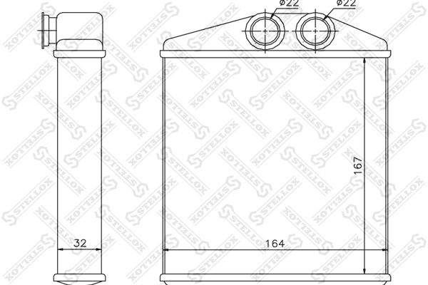 STELLOX 10-35121-SX Heat Exchanger, interior heating