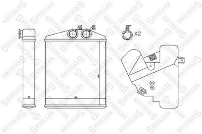 Heat Exchanger, interior heating STELLOX 10-35122-SX