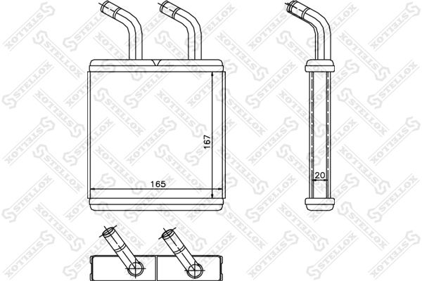 STELLOX 10-35123-SX Heat Exchanger, interior heating