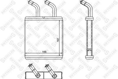 Heat Exchanger, interior heating STELLOX 10-35123-SX