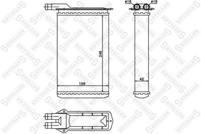 Heat Exchanger, interior heating STELLOX 10-35126-SX