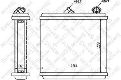 Heat Exchanger, interior heating STELLOX 10-35128-SX