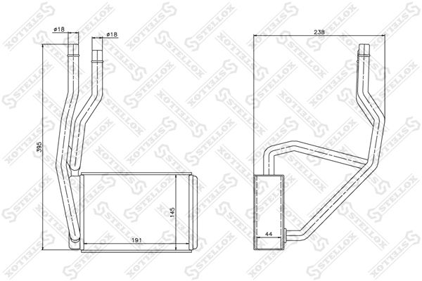 STELLOX 10-35132-SX Heat Exchanger, interior heating