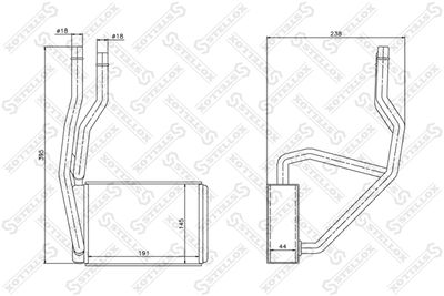 Heat Exchanger, interior heating STELLOX 10-35132-SX