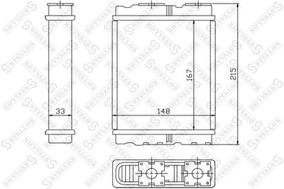Heat Exchanger, interior heating STELLOX 10-35136-SX