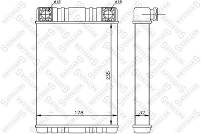 Heat Exchanger, interior heating STELLOX 10-35144-SX