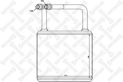 Heat Exchanger, interior heating STELLOX 10-35145-SX