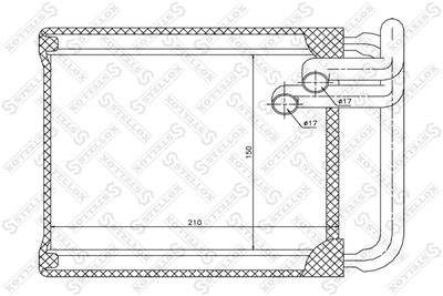 Heat Exchanger, interior heating STELLOX 10-35147-SX