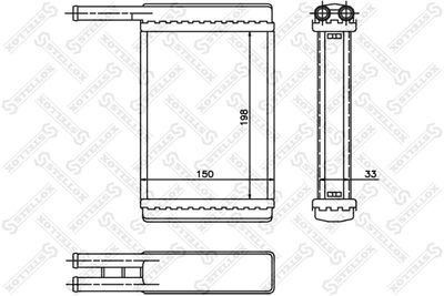 Heat Exchanger, interior heating STELLOX 10-35168-SX