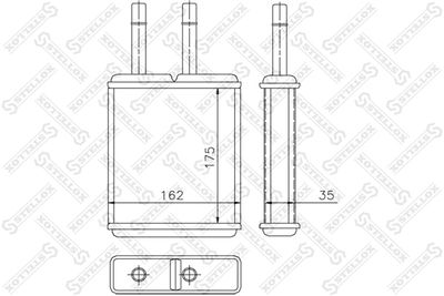 Heat Exchanger, interior heating STELLOX 10-35169-SX