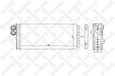 Heat Exchanger, interior heating STELLOX 10-35177-SX