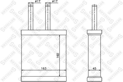 Heat Exchanger, interior heating STELLOX 10-35189-SX