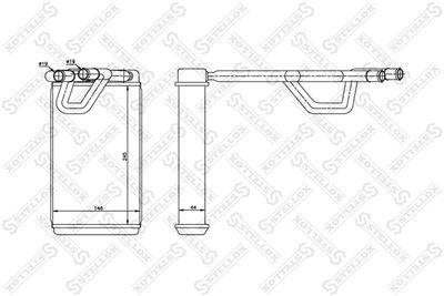 Heat Exchanger, interior heating STELLOX 10-35214-SX