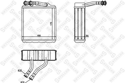 Heat Exchanger, interior heating STELLOX 10-35217-SX